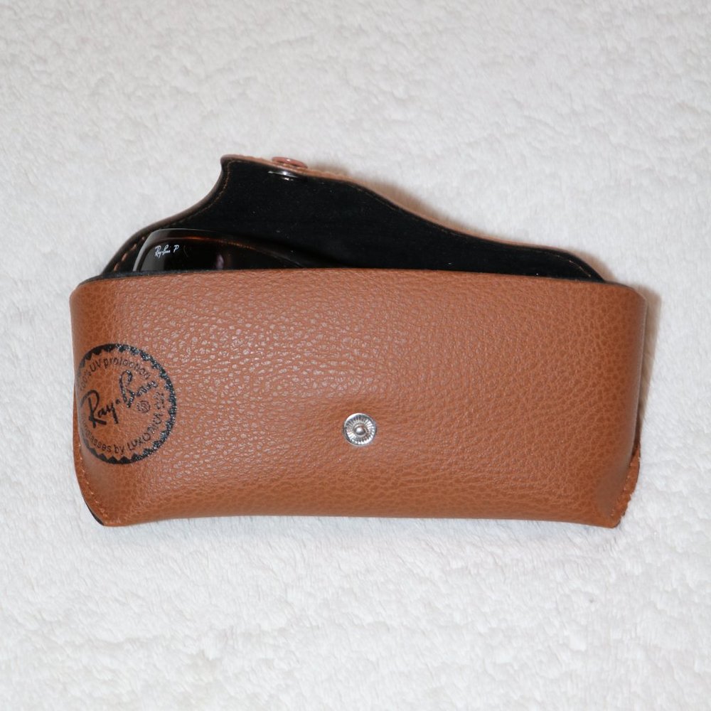 Unisex Ray-Ban Sunglasses + Ray-Ban Sunglass Case- Brown Tortoise Shell Sunglass